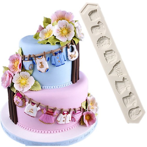 

1pcs Baby Clothes Pants Fondant Cake Silicone Mold DIY