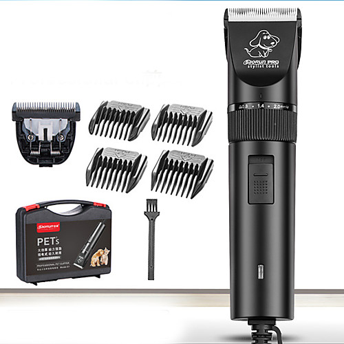 

Cat Pets Dog Grooming Hair Trimmers Hair Clipper Tool Kit Pet Hair Remover Cordless Ceramic Clipper & Trimmer Waterproof Low Noise Electric Pet Grooming Supplies Black 1 set