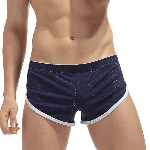 

Men's Sporty Bottoms Swimsuit Solid Colored Normal Swimwear Bathing Suits Light Blue White Black