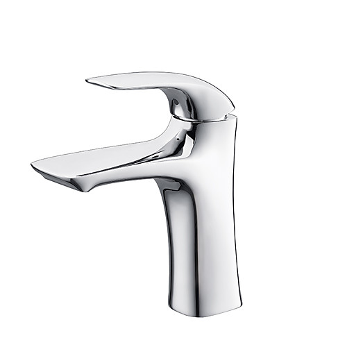 

Bathroom Sink Faucet - Waterfall Single Hole Bathroom Faucet Chrome Finish Lavatory Basin Sink Mixer Tap Modern