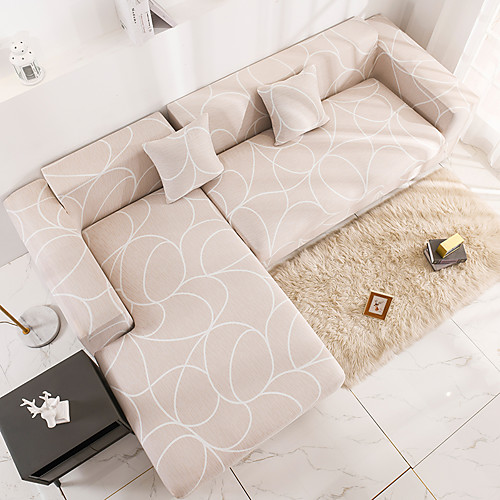 

Sofa Cover Stretch Cheap Slipcovers Soft Durable Couch Cover 1 Piece Spandex Jacquard Fabric Washable Furniture Protector Armchair Loveseat L-shape