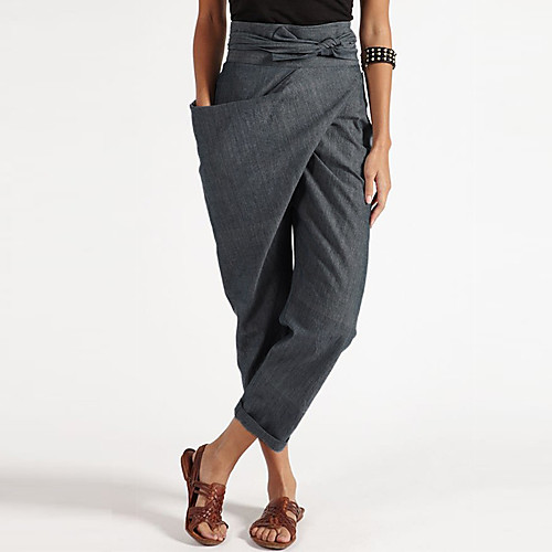 

Women's Basic Loose Chinos Pants Solid Colored Gray