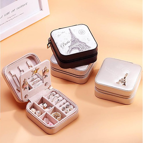 

Women Jewelry Box Organizer Ladies Travel Case Earring Ring Necklace Storage Boxes