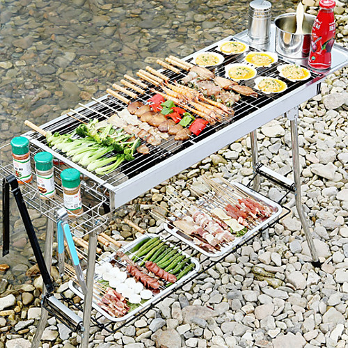 

Standi Stainless Steel Barbecue Portable Folding Charcoal Barbecue Outdoor Bbq Barbecue