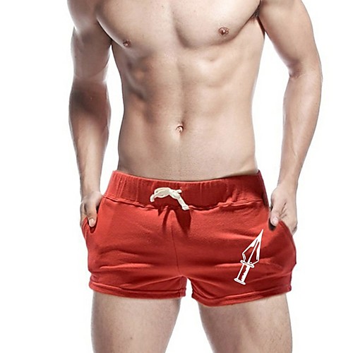 

Men's Running Shorts Drawstring Sports Bottoms Running Jogging Training Breathable Moisture Wicking Soft Solid Colored Red Blushing Pink Blue Navy Blue Gray / Micro-elastic