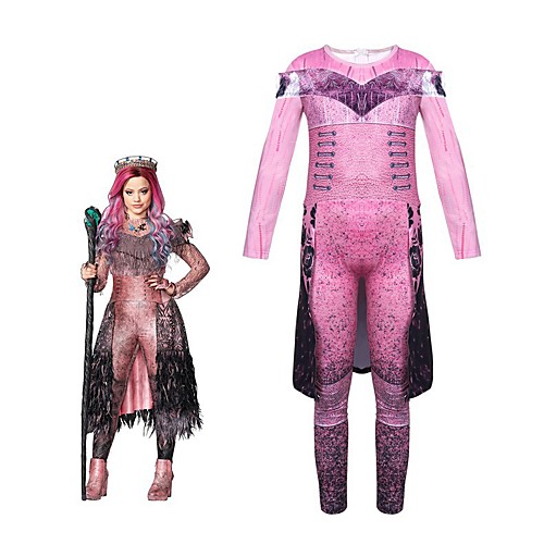 

Descendants Cosplay Cosplay Costume Outfits Girls' Movie Cosplay Cosplay Halloween Pink Leotard / Onesie Carnival Masquerade Polyester