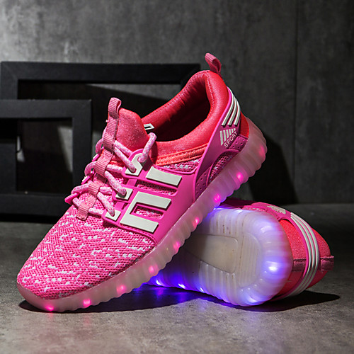 

Boys' / Girls' Comfort / LED Shoes / USB Charging Knit Sneakers Lace up Little Kids(4-7ys) / Big Kids(7years ) Walking Shoes LED / Luminous Black / Fuchsia / Pink Spring / Fall