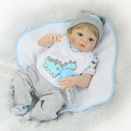 

NPKCOLLECTION 24 inch NPK DOLL Reborn Doll Baby Boy Reborn Toddler Doll Newborn Gift Hand Made Child Safe Non Toxic Silicone Cloth with Clothes and Accessories for Girls' Birthday and Festival Gifts