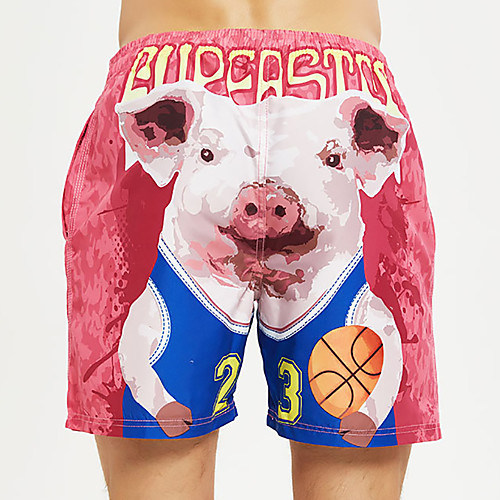 

Men's Sporty Boho Chinos Shorts Pants Pattern Optical Illusion Animal Classic Sporty Print Blushing Pink