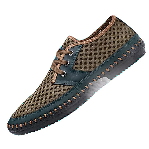 

Men's Nappa Leather Summer Oxfords Walking Shoes Yellow / Green / Blue
