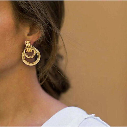 

Women's Hoop Earrings Classic Love Classic Vintage Earrings Jewelry Gold For Gift Daily 1 Pair