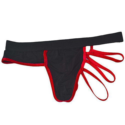 

Men's Cut Out G-string Underwear - Normal Low Waist Fuchsia Red Green One-Size