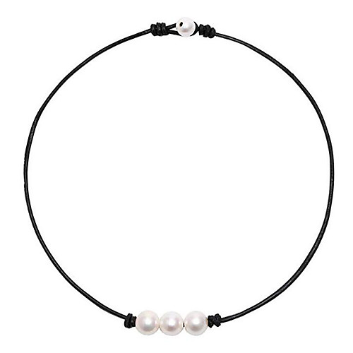 

Women's Necklace Sweet Cord Imitation Pearl Black / White 48 cm Necklace Jewelry For Daily Street Work