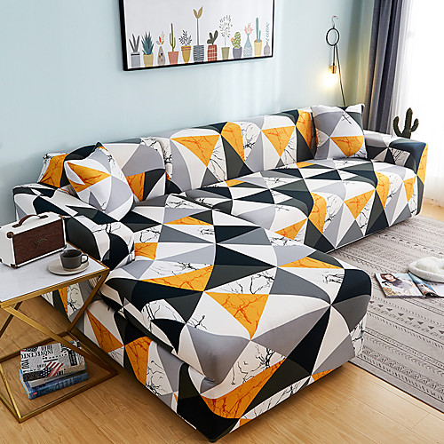 

Nordic Simple Geometric Pattern Sofa Cover Single Double Three Person Stretch Sofa Cover