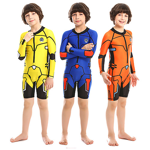 

ZCCO Boys' Rash Guard Dive Skin Suit Diving Rash Guard Diving Suit Bodysuit UPF50 Short Sleeve Front Zip - Swimming Diving Surfing Autumn / Fall Spring Summer / Winter / Kid's