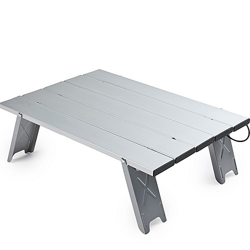 

Camping Table Portable Foldable Durable for 5 - 7 person Camping / Hiking / Caving Spring Silver