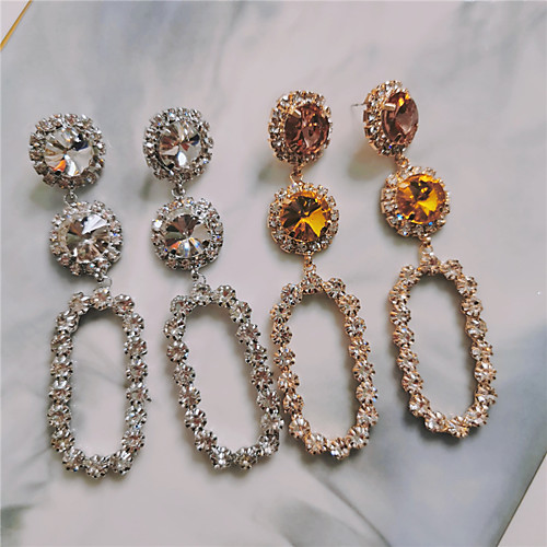

Women's Drop Earrings Tassel Fringe Statement Luxury European Romantic Fashion Imitation Diamond Silver Earrings Jewelry Gold / Silver For Formal Prom Date Street Festival