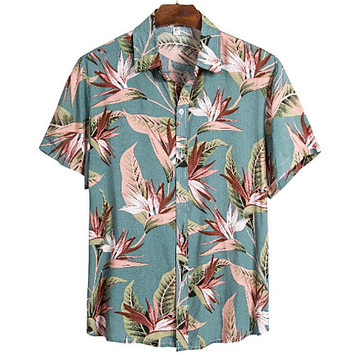 

Men's Geometric Shirt Sports Blue / Short Sleeve
