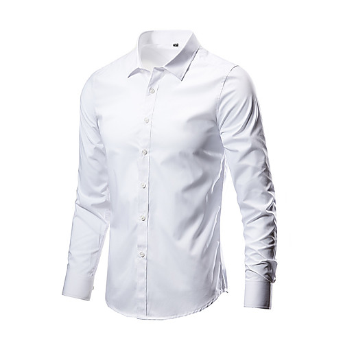 

Men's Solid Colored Shirt Basic Daily Wine / White / Black / Purple / Army Green / Fuchsia / Royal Blue / Light gray