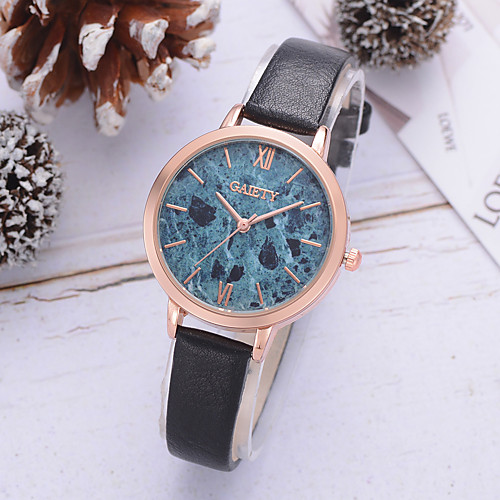 

Women's Quartz Watches Fashion Black PU Leather Chinese Quartz Yellow Green Dark Green Casual Watch 1 pc Analog One Year Battery Life