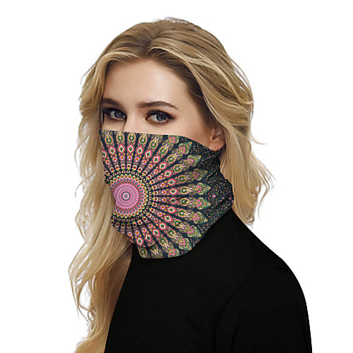 

Women's Bandana Balaclava Neck Gaiter Neck Tube UV Resistant Quick Dry Lightweight Materials Cycling Polyester for Men's Women's Adults / Pollution Protection / Floral Botanical Sunscreen / High Breat