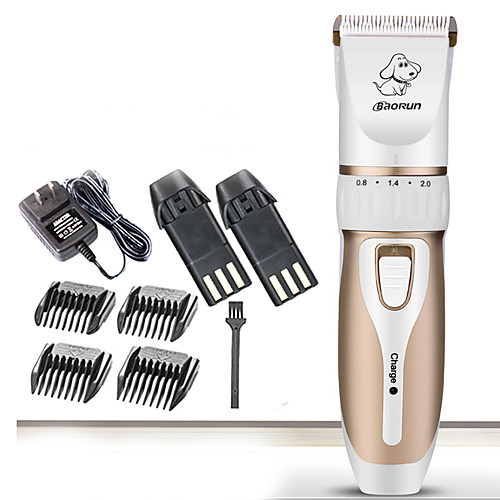 

Cat Dog Grooming Hair Clipper Tool Kit Pet Hair Remover Grooming Clippers Cordless Plastic Clipper & Trimmer Wireless Low Noise Electric Pet Grooming Supplies Gold