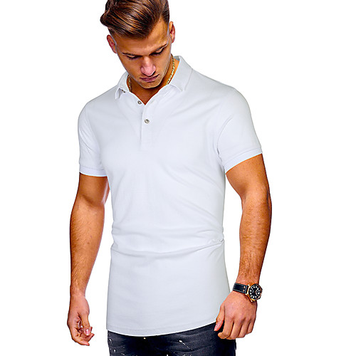 

Men's T shirt Solid Colored Short Sleeve Daily Tops Basic White Black Blue