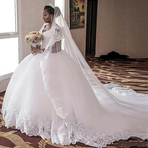 

A-Line Wedding Dresses V Neck Watteau Train Organza Sleeveless Sexy Wedding Dress in Color with Appliques 2021