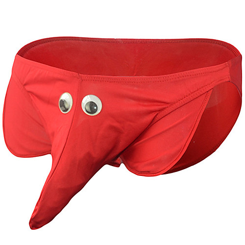 

Men's Basic Briefs Underwear - Normal Low Waist Red Black One-Size