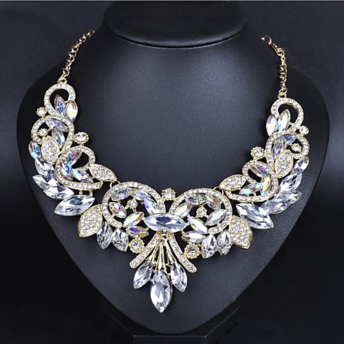 

Women's Collar Necklace Classic Elegant Chrome Imitation Diamond White Blue 42 cm Necklace Jewelry For Party Evening Festival