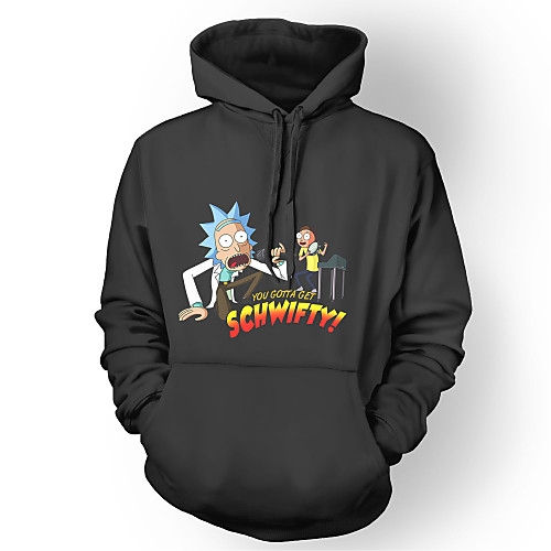 

Inspired by Cosplay Rick and Morty Cosplay Costume Hoodie Pure Cotton Print Printing Fancy Hoodie For Men's / Women's