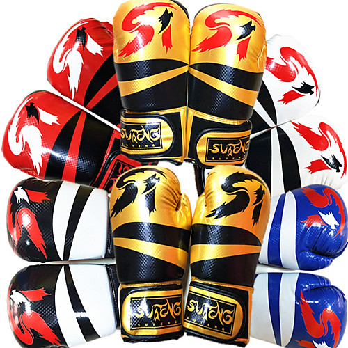 

Boxing Gloves For Martial Arts Muay Thai MMA Kickboxing Durable Shock Absorption Breathable Shockproof Adults Men's Women's - GoldenBlack Red Gold