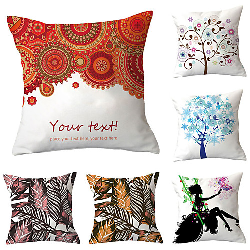 

Set of 6 Throw Pillow Simple Classic 4545 cm Cushion Vintage Circle Cover Sofa Home Decor Throw Pillow Case