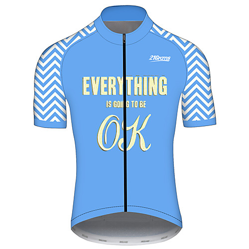 

21Grams Men's Short Sleeve Cycling Jersey Spandex BlueYellow Solid Color Novelty Crown Bike Jersey Top Mountain Bike MTB Road Bike Cycling UV Resistant Quick Dry Breathable Sports Clothing Apparel