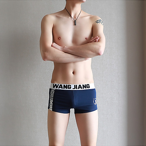 

Men's Basic Boxers Underwear / Briefs Underwear - Normal Low Waist Light Blue White Black M L XL