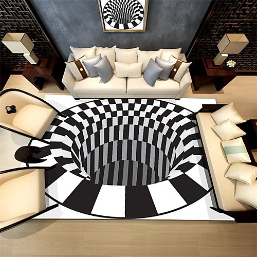 

3D Geometric Optical Illusion Non-Slip Carpet Fluffy Anti-Skid Area Rugs for Home Dining Room Bedroom Living Room Art Floor Mat