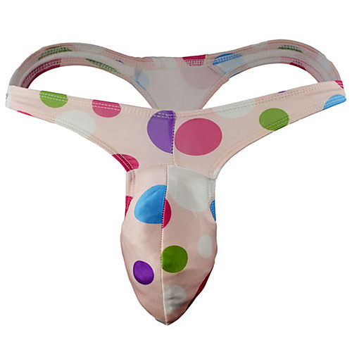 

Men's 1 Piece Print G-string Underwear - Normal Low Waist Black Blue Purple One-Size