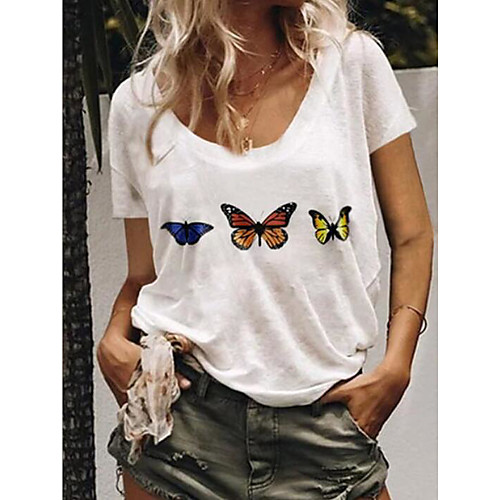 

Women's Animal T-shirt Daily White / Black