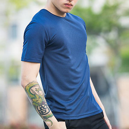 

Men's Short Sleeve Running Shirt Tee Tshirt Lightweight Breathable Quick Dry Fitness Gym Workout Running Active Training Walking Sportswear Solid Colored Normal FluorescenceGreen White Black Royal