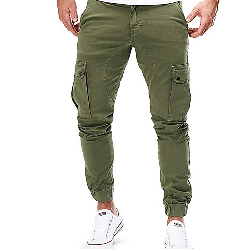 

Men's Basic Loose Chinos Pants - Solid Colored Black Army Green Khaki US32 / UK32 / EU40 / US34 / UK34 / EU42 / US36 / UK36 / EU44