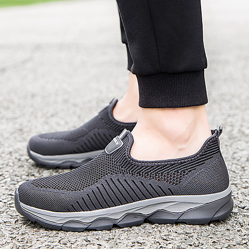 

Men's Mesh Spring & Summer / Fall & Winter Sporty / British Athletic Shoes Walking Shoes Breathable Dark Grey / Black