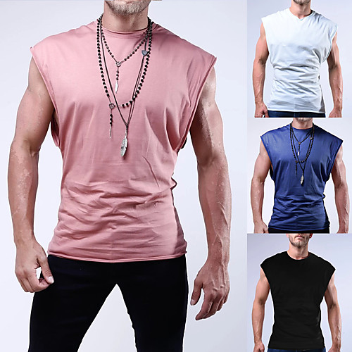 

JACK CORDEE Men's Sleeveless Workout Tank Top Running Tank Top Running Singlet Top Cotton Breathable Quick Dry Soft Gym Workout Running Active Training Jogging Sportswear Solid Colored White Black