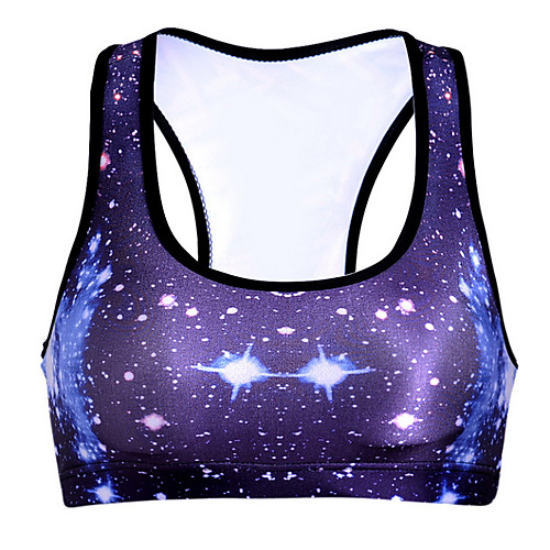 

Women's Sports Bras Full Coverage Bra Floral / Botanical Blue