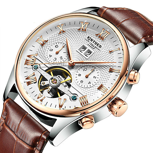 

Genuine KINYUED gold yueda Switzerland automatic hollow tourbillon mechanical watch manJYD-J012