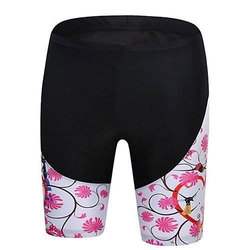 

21Grams Women's Cycling Shorts Spandex Bike Shorts Padded Shorts / Chamois Pants Breathable Quick Dry Sports Patchwork Floral Botanical Black / Red Mountain Bike MTB Road Bike Cycling Clothing Apparel