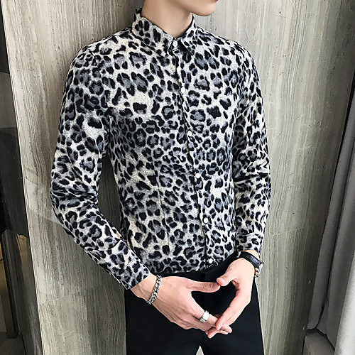 

Tuxedos Standard Fit Single Breasted More-button Polyester Leopard Print