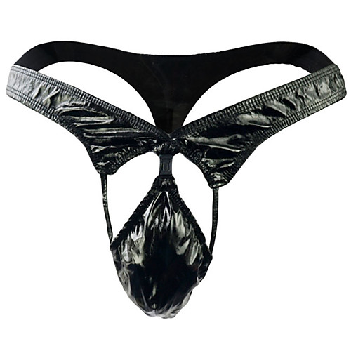 

Men's 1 Piece Cut Out G-string Underwear - Normal Low Waist Black One-Size