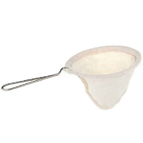 

Coffee filter bag Stainless steel handle flannel hand-made coffee filter bag Filter screen Reusable 10X7CM