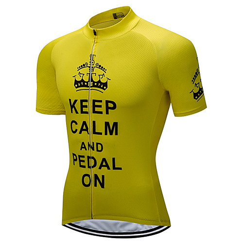 

21Grams Men's Short Sleeve Cycling Jersey Purple Yellow Pink Crown Bike Jersey Top Mountain Bike MTB Road Bike Cycling UV Resistant Breathable Quick Dry Sports Clothing Apparel / Stretchy / Race Fit