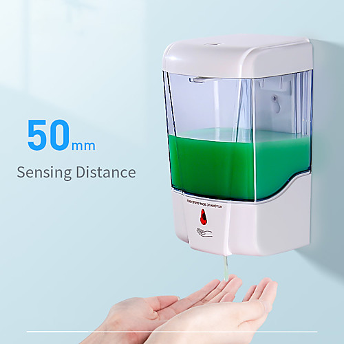 

Wall Mounted Soap Dispenser Automatic Induction Plastics 600 ml